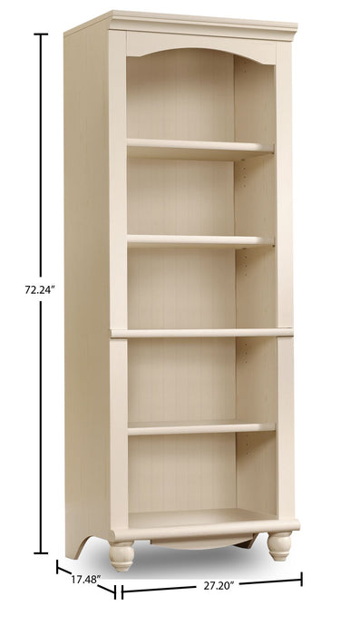 Harbor View 27.20\" 5-Shelf Bookcase – Antique White