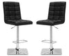 Axel High-Back Adjustable Bar Stool, Set of 2 – Black