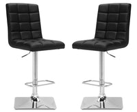 Axel High-Back Adjustable Bar Stool, Set of 2 – Black