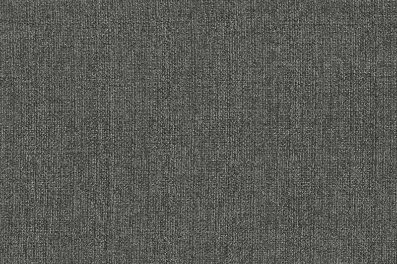 Cindy Crawford Home Gena 45\" Linen-Look Fabric Ottoman with Wood Base and Legs - Charcoal Grey