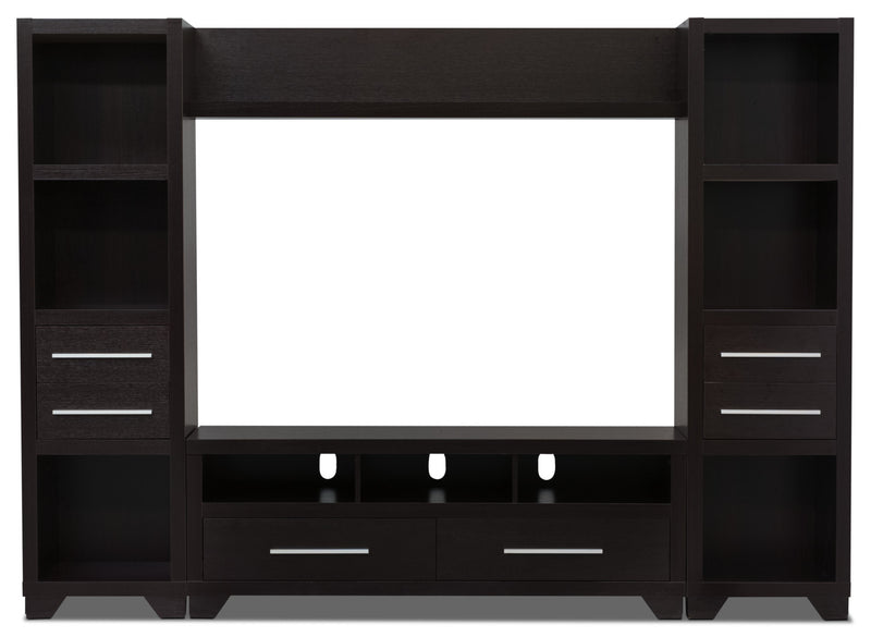 Glendale 99\" 4-Piece Entertainment Centre with Storage and Cable Management for TVs up to 65\"- Espresso