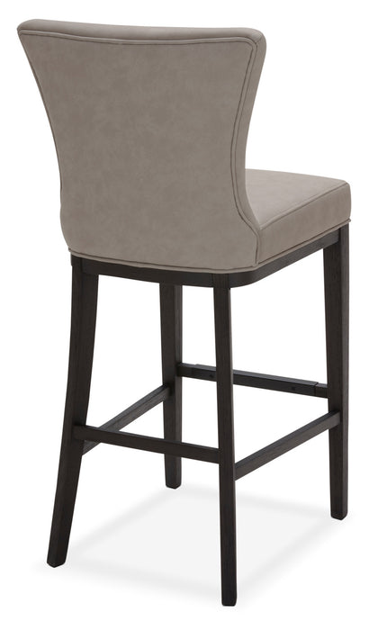 Quinn Barstool with Vegan Leather Fabric - Taupe