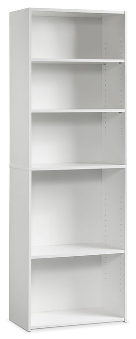 Boston 24.75\" 5-Shelf Bookcase - White