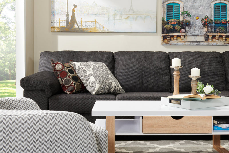 Izaac 47.25\" Modern Coffee Table with Storage and Shelf - White and Brown