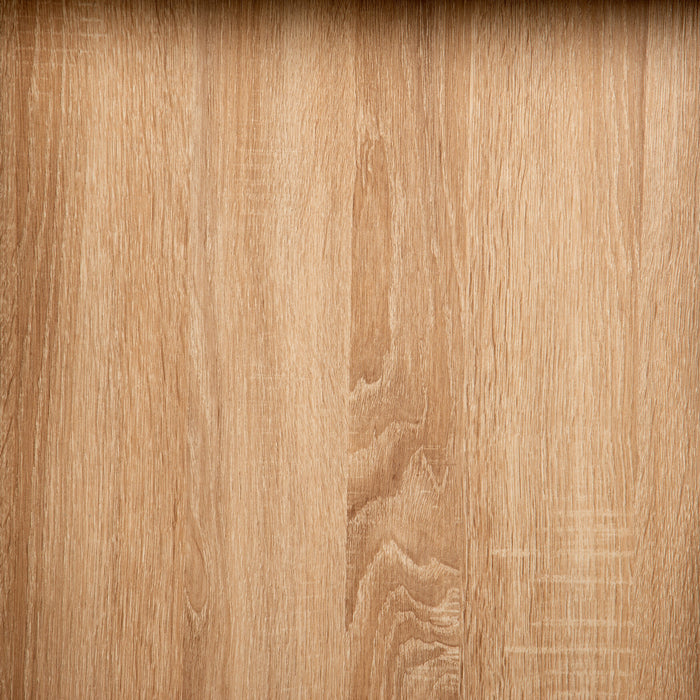 Izaac 47.25\" Modern Coffee Table with Storage and Shelf - White and Brown