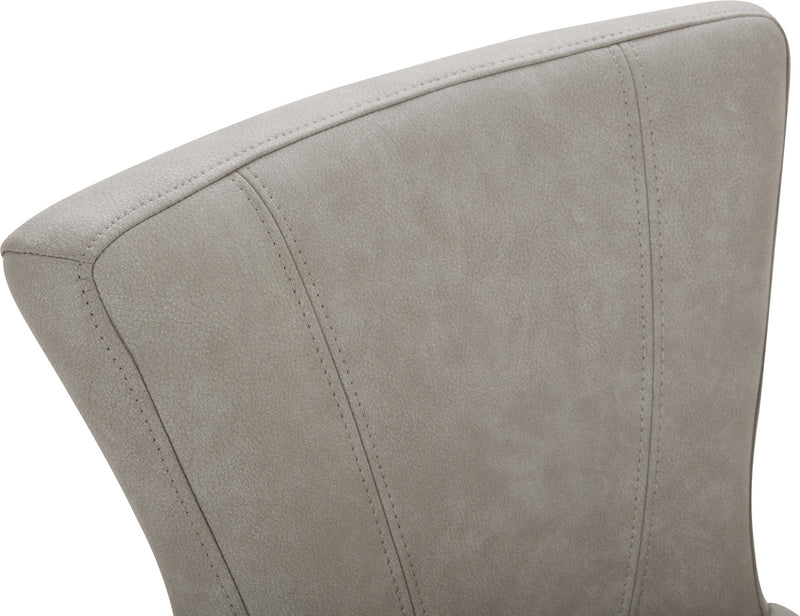 Quinn Counter-Height Stool with Vegan Leather Fabric - Taupe