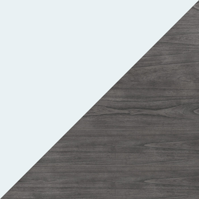 Jaye Dining Table with Glass Top, Pedestal Base, 63\"W - Grey & White