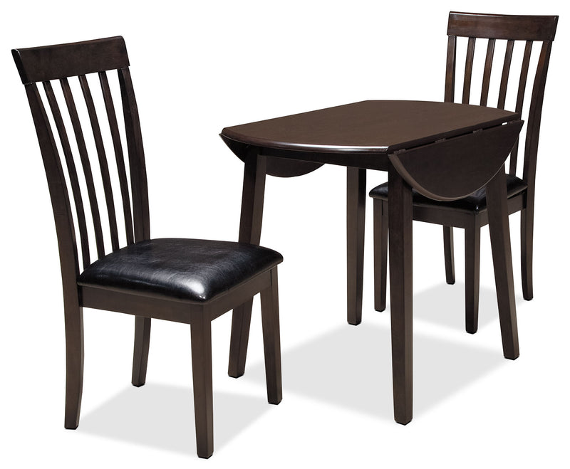 Hammis Dining Chair with Vegan-Leather Fabric, Slat-Back - Brown