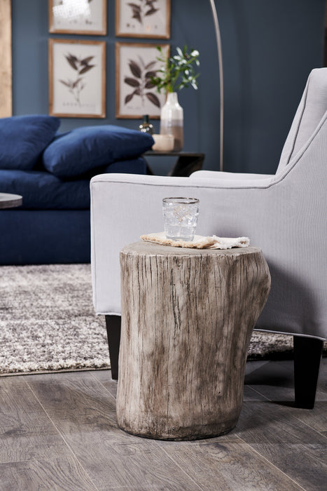 Jordy 15\" Faux Wood  Accent Table - Silver