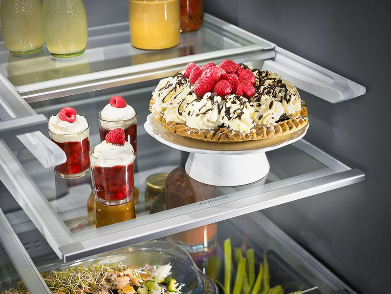 KitchenAid 36\" 24 Cu. Ft. Multi Door French-Door Refrigerator - Black Stainless Steel - KRMF706EBS