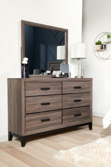 Kate Bedroom Dresser Mirror - Grey/Brown