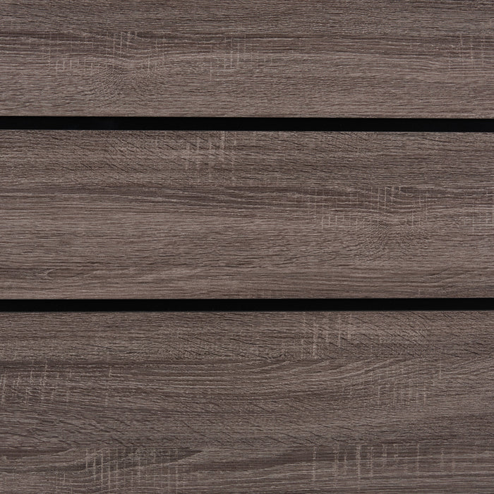 Kate Panel Bed with Headboard & Frame, Grey/Brown - King Size