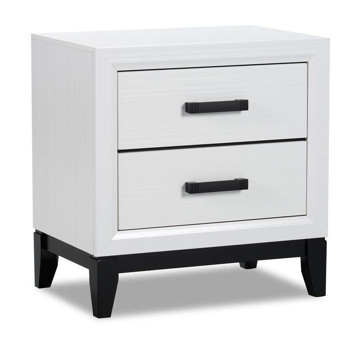 Kate 6pc Bedroom Set with Bed, Dresser, Mirror & Nightstand, White - King Size