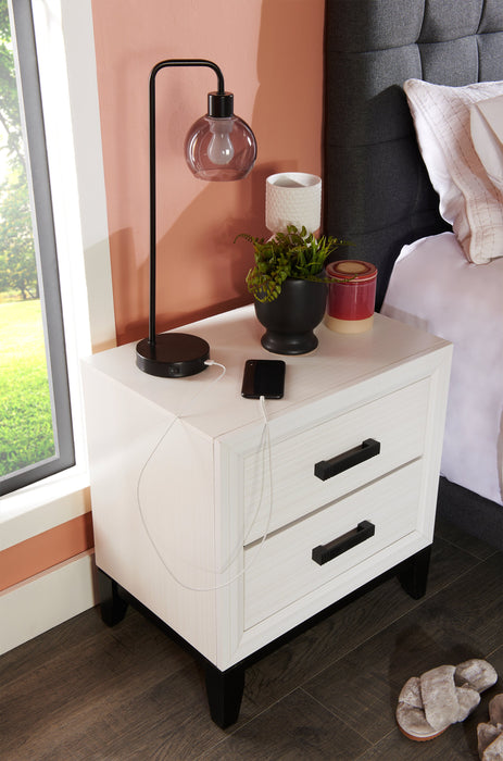 Kate Bedside 2-Drawer Nightstand, 23.6\"W x 24.8\"H - White