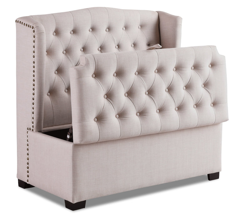 Katie 45.75\" Wingback Storage Bench - White