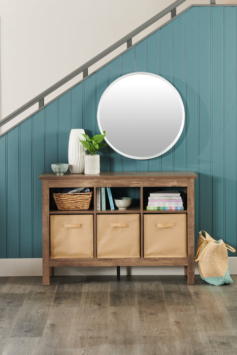 Kimberly 47.25\" Hall Table with Three Baskets - Beige