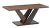 Kinsley 43.3\" Modern Coffee Table - Dark Brown Wood