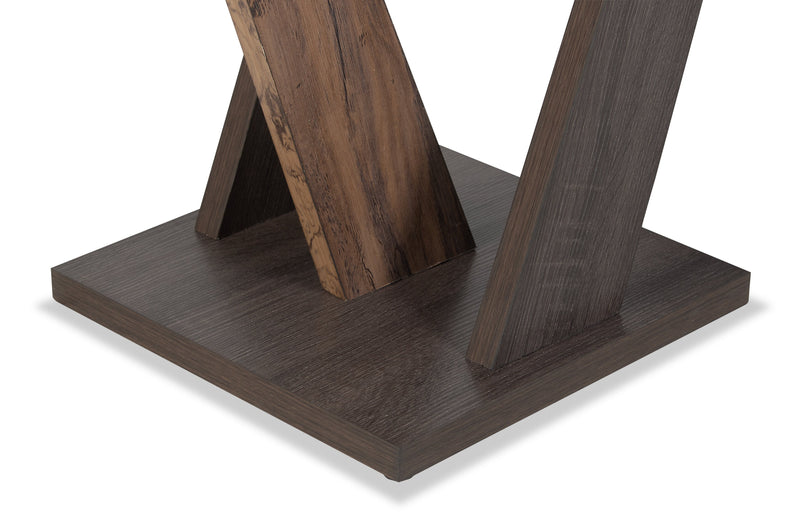 Kinsley 23.6\" Modern End Table - Dark Brown Wood