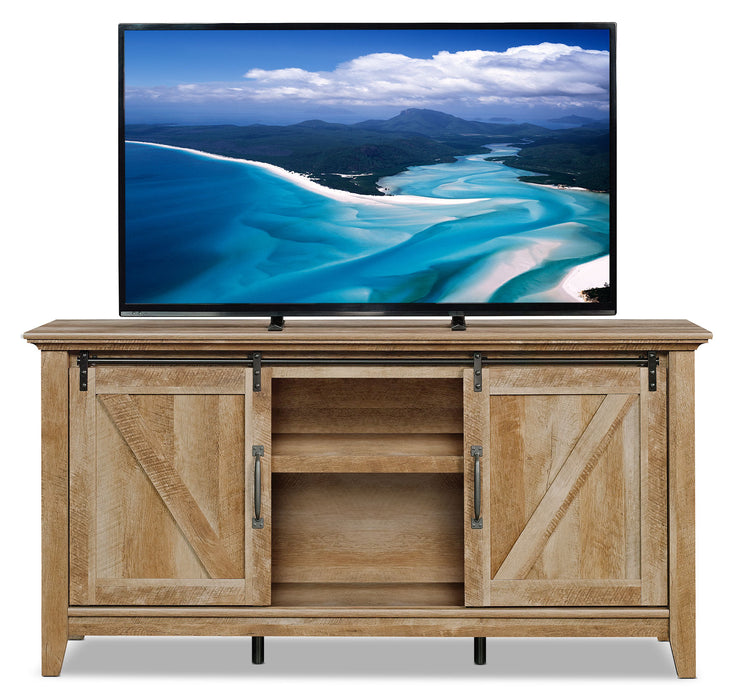 Dakota Pass 65\" Rustic TV Stand with Storage and Cable Management for TVs up to 75\"- Light Brown