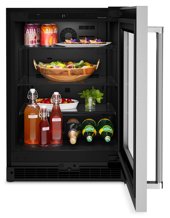 KitchenAid 24\" 5.2 Cu. Ft. Undercounter Refrigerator Refrigerator - Stainless Steel - KURR214KSB