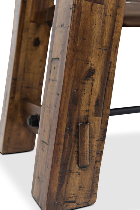 Galeveston 50\" Rustic Coffee Table with Casters - Brown Woodgrain Wood