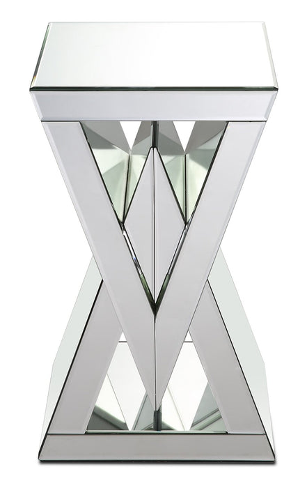 Lane 12\" Mirrored Accent Table - Silver