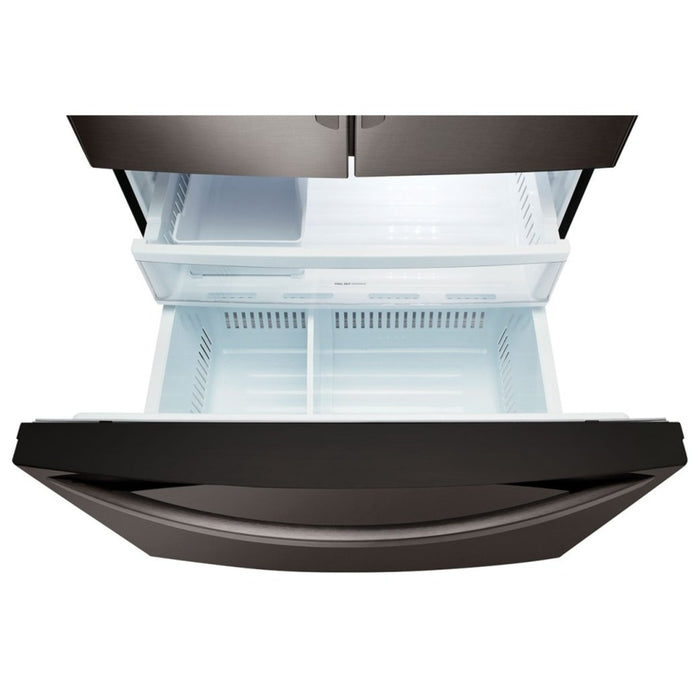 LG 30\" 22 Cu. Ft. French-Door Refrigerator - Smudge Proof Black Stainless Steel - LRFNS2200D