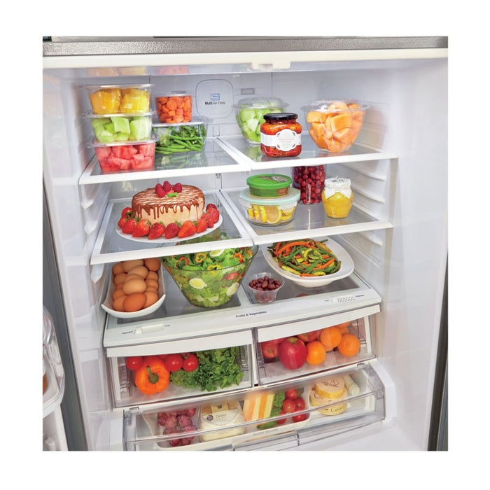 LG 30\" 22 Cu. Ft. French-Door Refrigerator - Smudge Proof Black Stainless Steel - LRFNS2200D