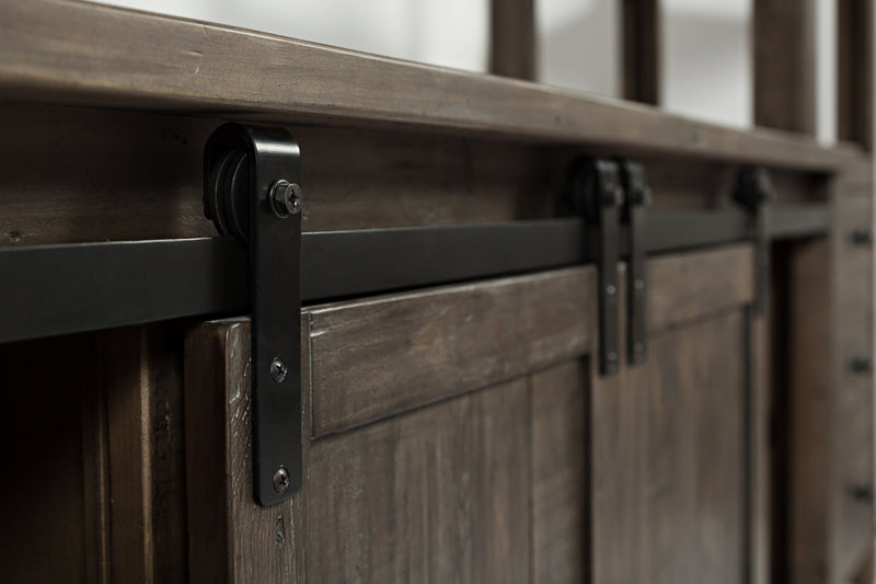 Madison 104\" Rustic 4-Piece Wall Unit Entertainment Centre with Storage and Cable Management for TVs up to 65\"- Brown