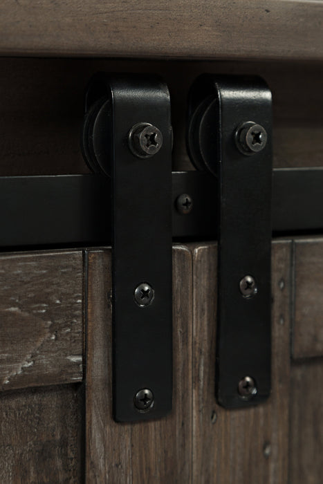 Madison 104\" Rustic 4-Piece Wall Unit Entertainment Centre with Storage and Cable Management for TVs up to 65\"- Brown