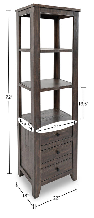 Madison Bookcase Pier – Brown