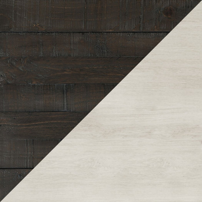 Madison County 50\" Office Office Desk with 3-Drawers - Vintage White with Barnwood Brown