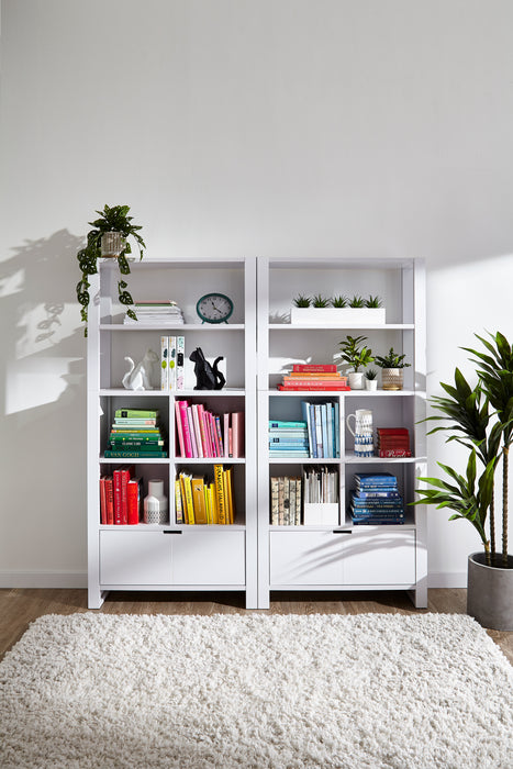 Oscar Owen 36\" Bookcase with Drawer & 6 Shelves - White