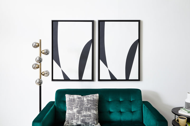 Bennie 61.25\" 5-Light Black and Gold Floor Lamp