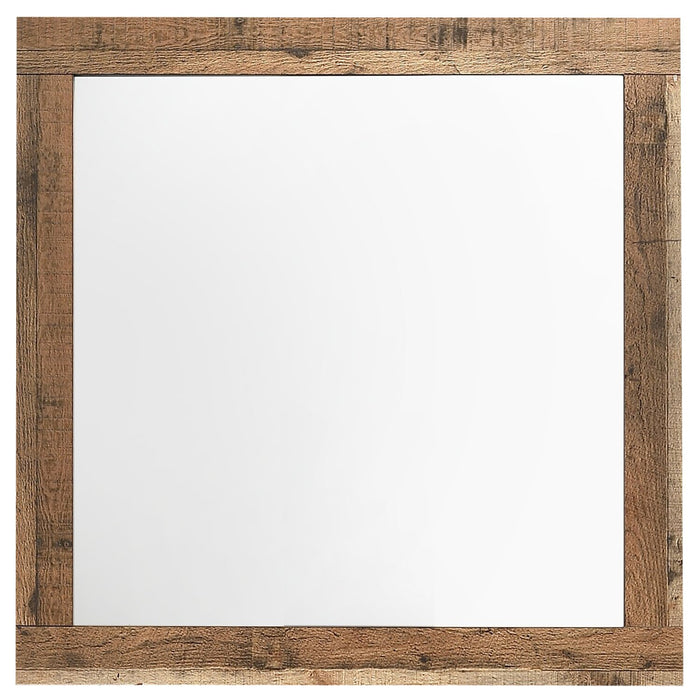 Mojave Bedroom Dresser Mirror, Rustic - Natural Brown
