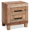 Mojave Bedside 2-Drawer Nightstand, 21.5\"W x 22.9\"H, Rustic - Natural Brown