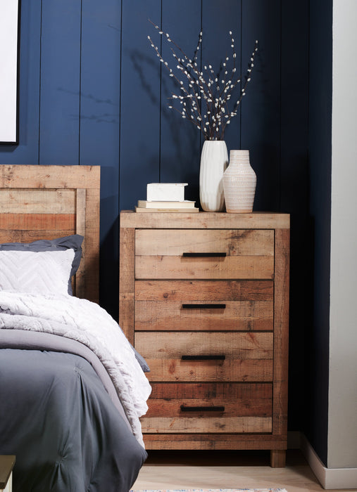 Mojave Bedroom Chest of Drawers, 4-Drawer, 31.4\"W x 47.3\"H, Rustic - Natural Brown