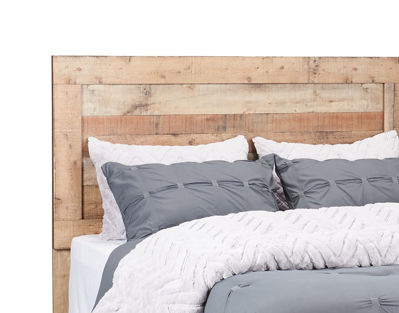 Mojave 6pc Bedroom Set with Bed, Dresser, Mirror & Nightstand, Rustic, Brown - King Size