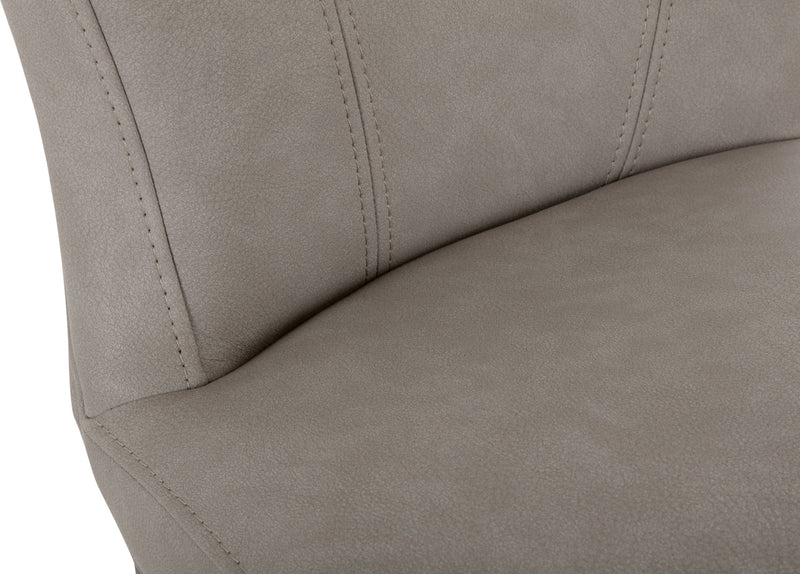 Quinn Barstool with Vegan Leather Fabric - Taupe