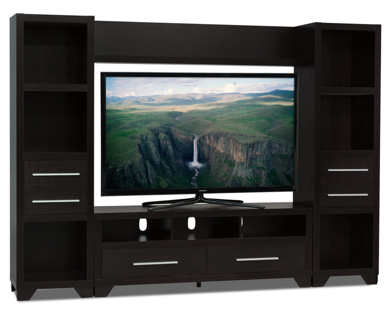 Glendale 99\" 4-Piece Entertainment Centre with Storage and Cable Management for TVs up to 65\"- Espresso
