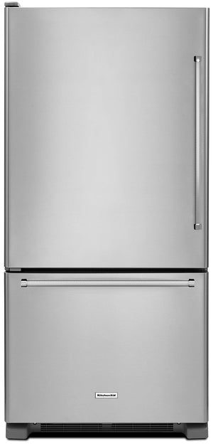KitchenAid 22 Cu. Ft. Left Door Swing Bottom-Mount Refrigerator - Stainless Steel