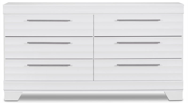 Olivia Bedroom 6-Drawer Dresser, 61.3\"W x 32.8\"H, Made in Canada - White