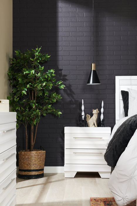 Olivia Bedside 2-Drawer Nightstand, 23.5\"W x 25.2\"H, Made in Canada - White