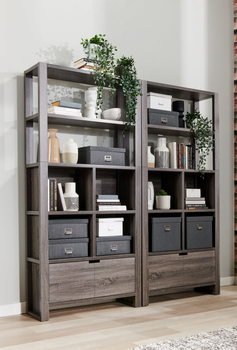 Oscar Owen 36\" Bookcase with Drawer & 6 Shelves - Grey