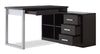 Owen 55\" Reversible Corner Office Desk with 4-Drawers & Cubbies - Espresso