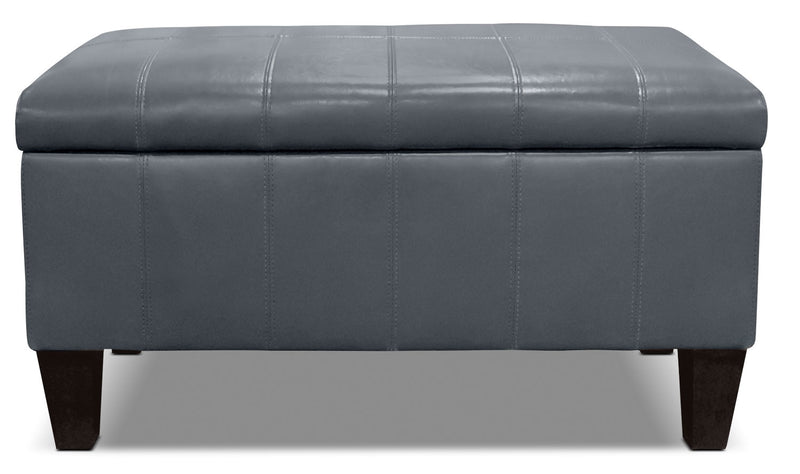 Jackson 40\" Storage Ottoman - Grey Faux Leather