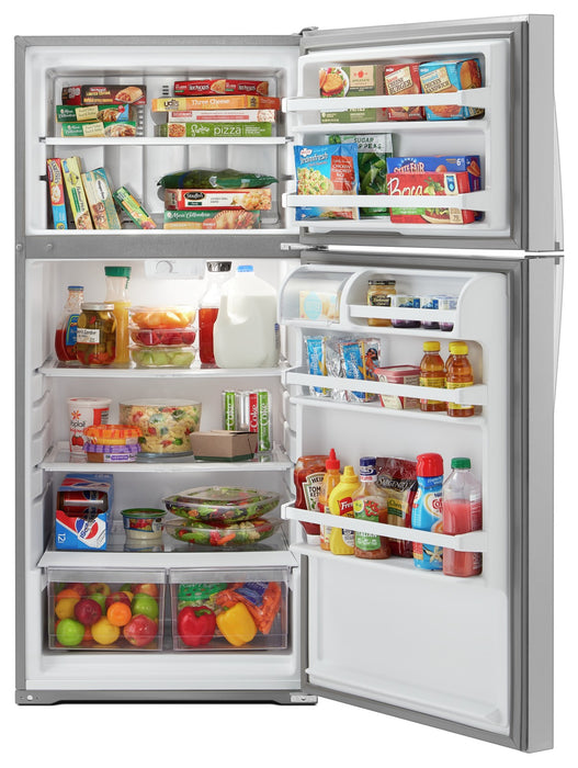 Whirlpool 28\" 14 Cu. Ft. Top-Mount Refrigerator - Monochromatic Stainless Steel - WRT134TFDM