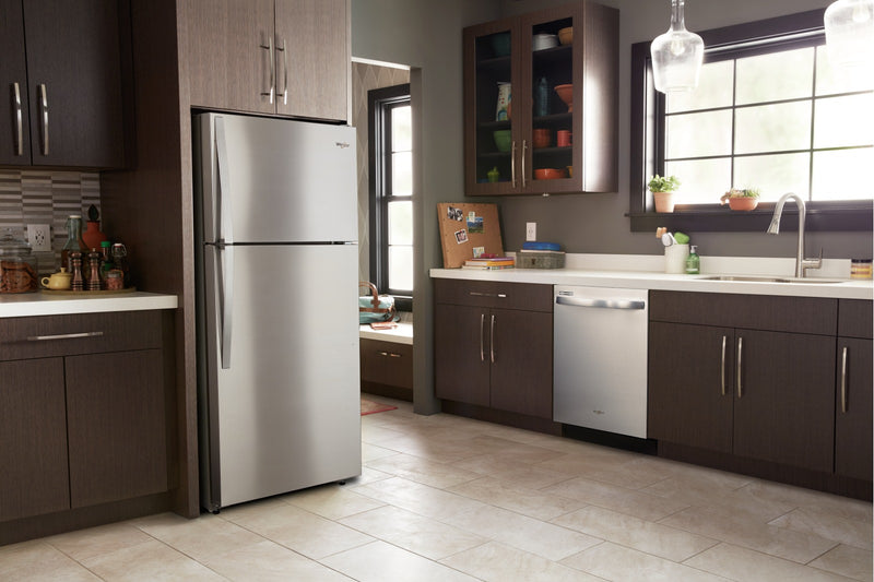 Whirlpool 28\" 14 Cu. Ft. Top-Mount Refrigerator - Monochromatic Stainless Steel - WRT134TFDM