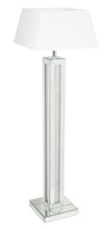 Persia 54.3\" Glam Floor Lamp with Glass, Mirror and Acrylic Crystals