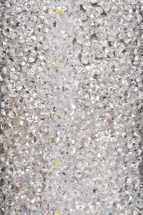 Persia 54.3\" Glam Floor Lamp with Glass, Mirror and Acrylic Crystals